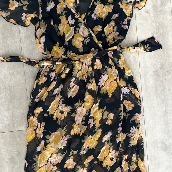 Anthropologie Band of Gypsies Maxi Dress Size Small Floral - Picture 3 of 9